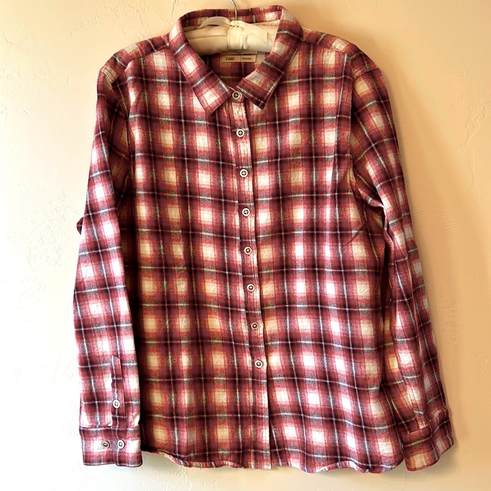 Purnell Womens XL 100% Cotton Button-down Shirt